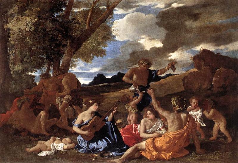 POUSSIN, Nicolas Bacchanal: the Andrians af Germany oil painting art